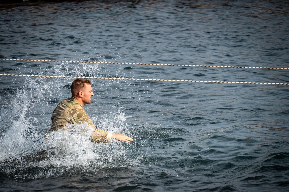 U.S. service members participate in the French Desert Commando Course in Djibouti