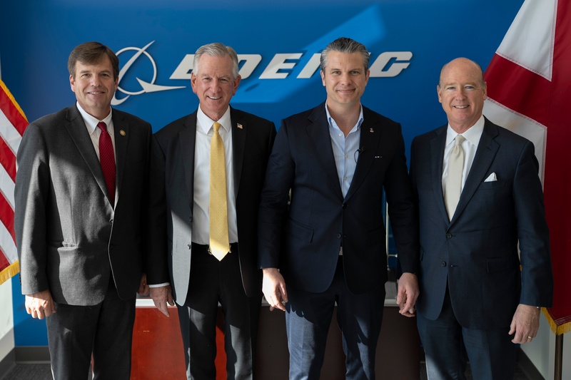 SW Visits Huntsville Defense Facilities, Unveils USSPACECOM Sign