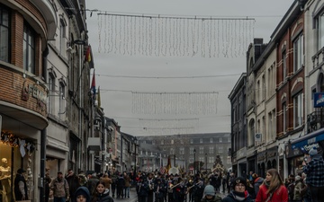 101st Airborne Division Soldiers Participate in the NUTS Parade During Bastogne 81