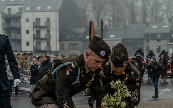 101st Airborne Division Soldiers Participate in the NUTS Parade During Bastogne 81