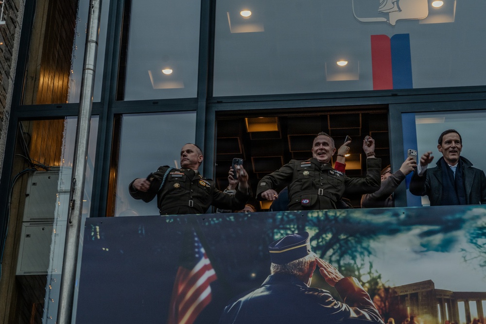 101st Airborne Division Soldiers Participate in the NUTS Parade During Bastogne 81