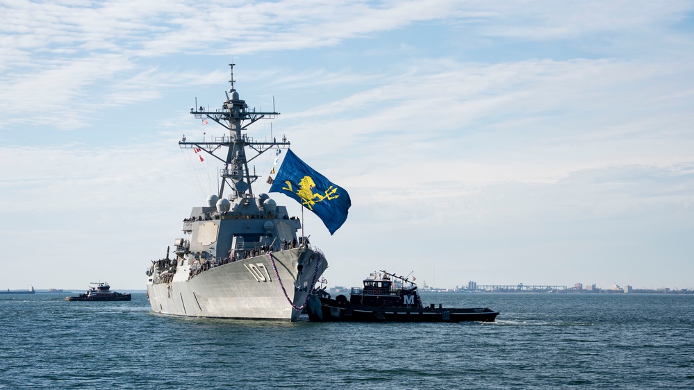 USS Gravely Returns to Naval Station Norfolk from Deployment