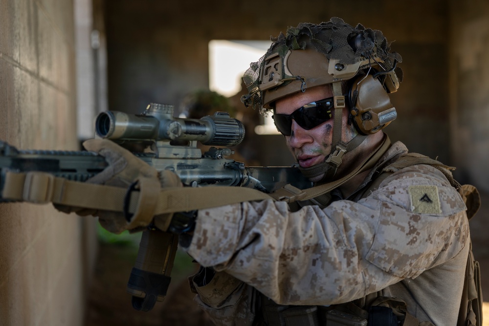 11th MEU Marines, Sailors Execute A Simulated Assault During Patrol Base Operations