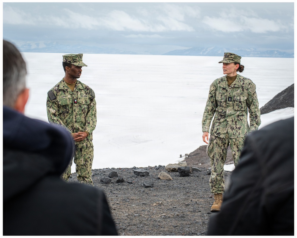 SW2 Eric, SMART Reenlistment Ceremony at McMurdo Station - Antarctica.