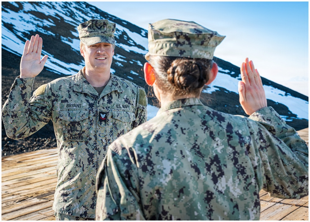 HM2 BRYANT Reenlistment Ceremony