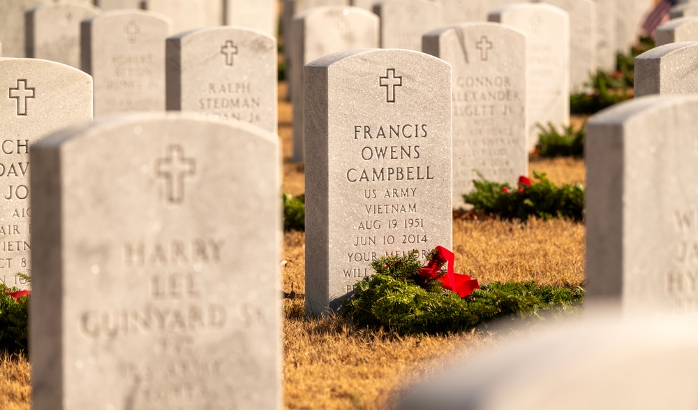 Wreaths Across America ceremony at Fort Jackson