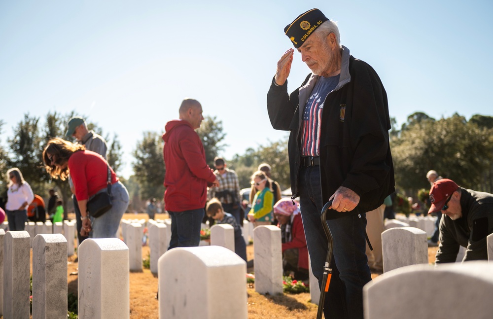 Wreaths Across America ceremony at Fort Jackson