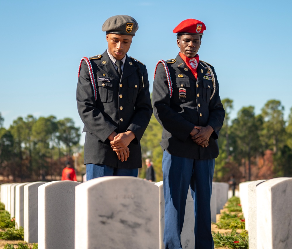 Wreaths Across America ceremony at Fort Jackson