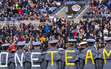 Cadets from the U.S. Military Academy take part in Army Navy game tradition