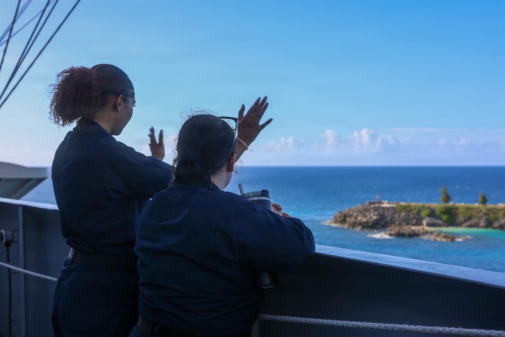 Abraham Lincoln departs Guam