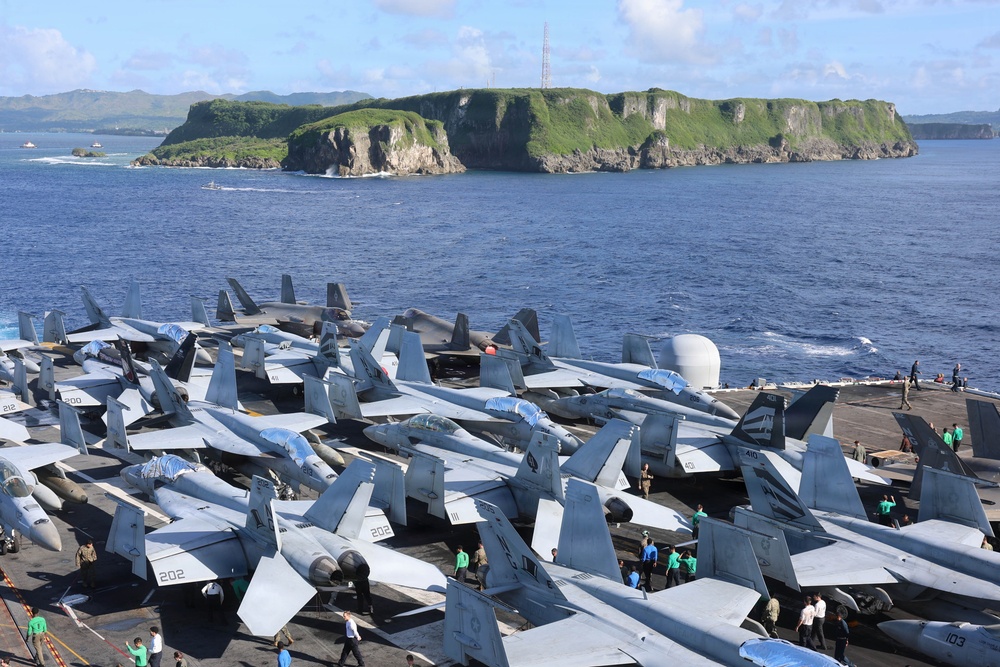 Abraham Lincoln departs Guam