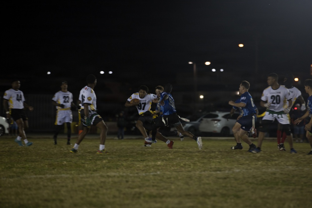 Army-Navy Flag football, Camp Shields, Okinawa, Japan