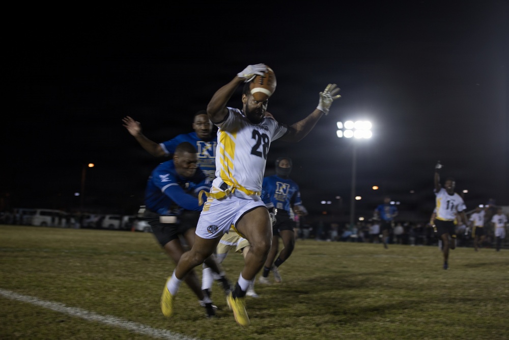 Army-Navy Flag football, Camp Shields, Okinawa, Japan