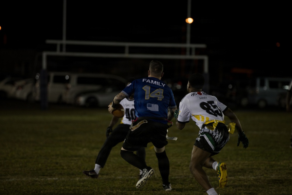 Army-Navy Flag football, Camp Shields, Okinawa, Japan