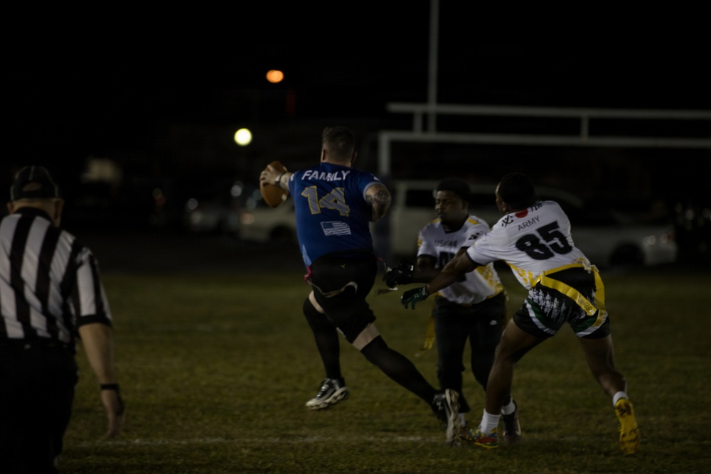 Army-Navy Flag football, Camp Shields, Okinawa, Japan