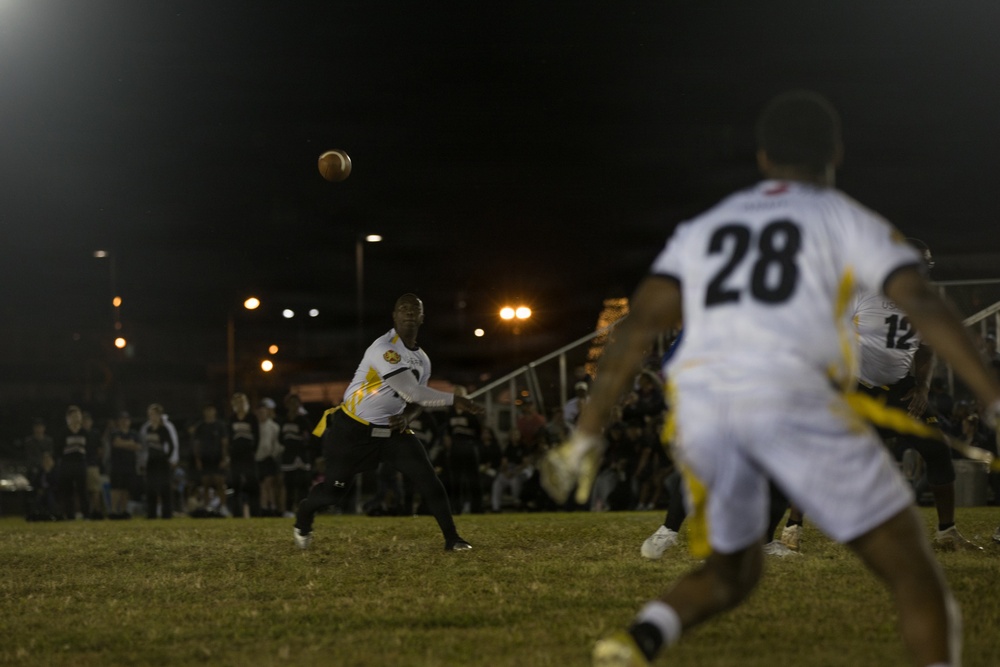 Army-Navy Flag football, Camp Shields, Okinawa, Japan