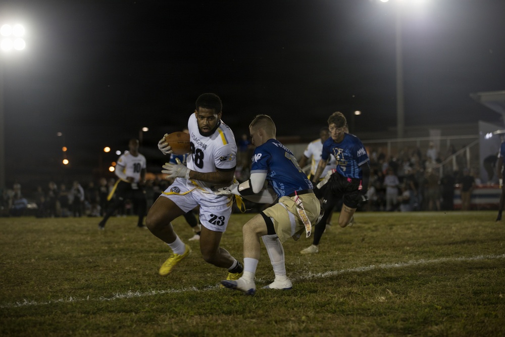 Army-Navy Flag football, Camp Shields, Okinawa, Japan