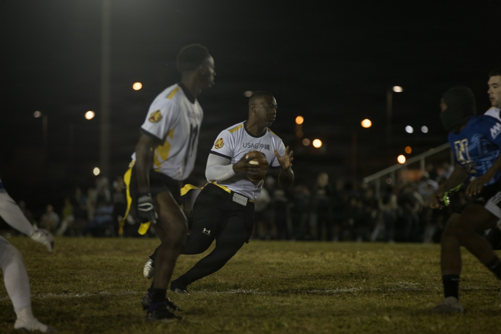 Army-Navy Flag football, Camp Shields, Okinawa, Japan