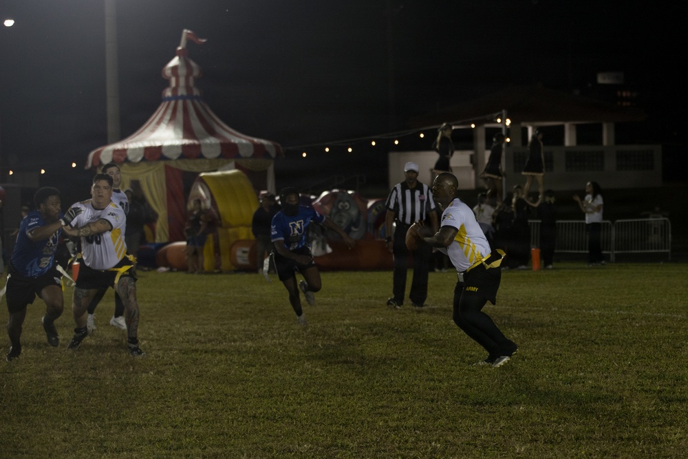 Army-Navy Flag football, Camp Shields, Okinawa, Japan