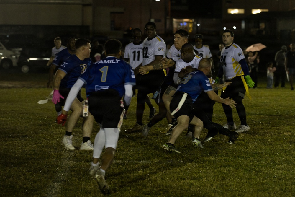 Army-Navy Flag football, Camp Shields, Okinawa, Japan