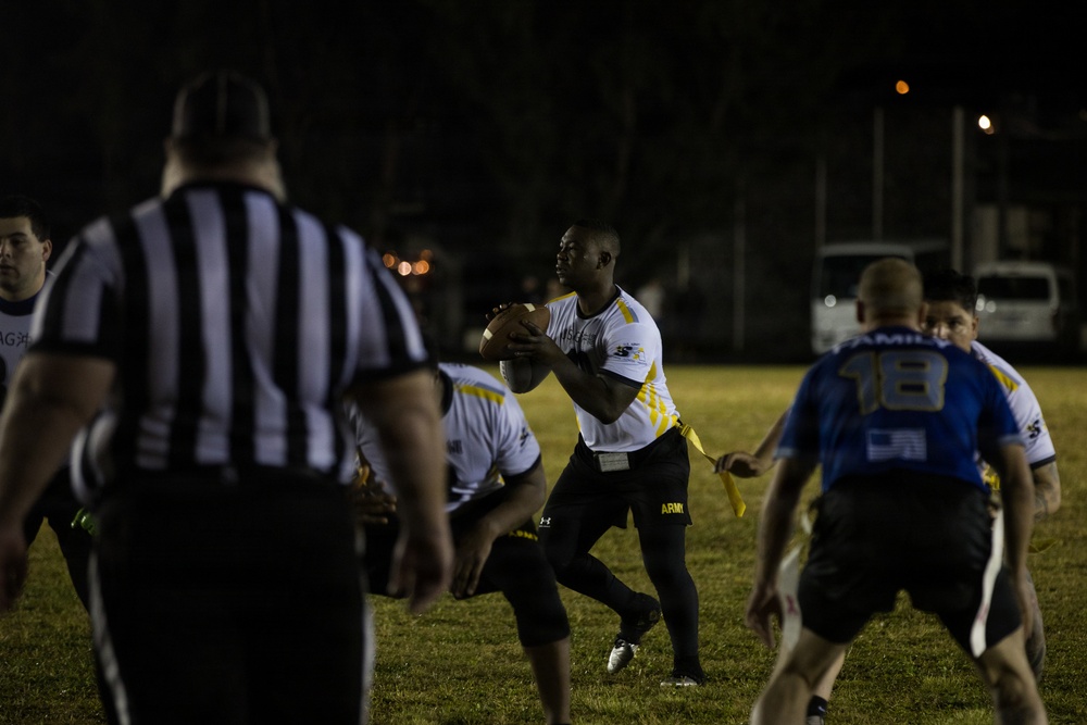 Army-Navy Flag football, Camp Shields, Okinawa, Japan