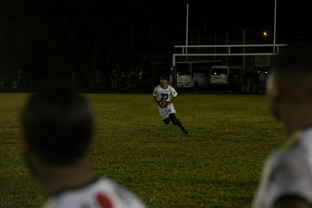Army-Navy Flag football, Camp Shields, Okinawa, Japan