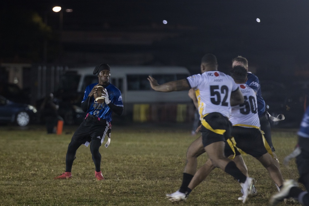 Army-Navy Flag football, Camp Shields, Okinawa, Japan