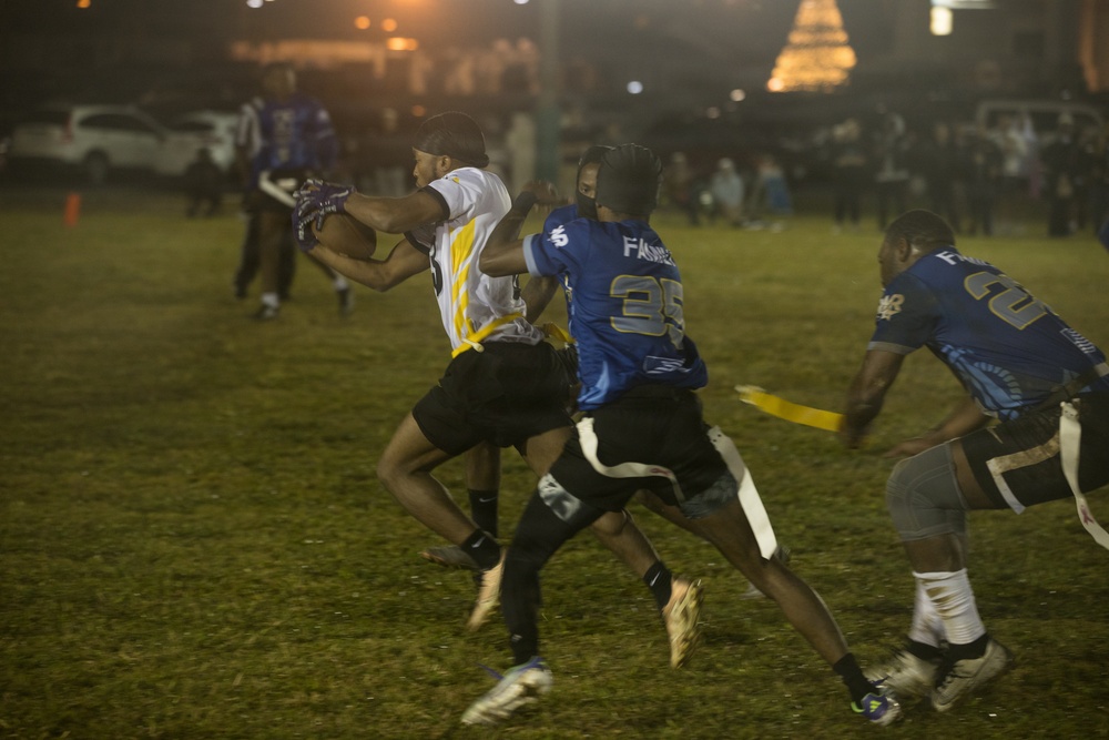 Army-Navy Flag football, Camp Shields, Okinawa, Japan