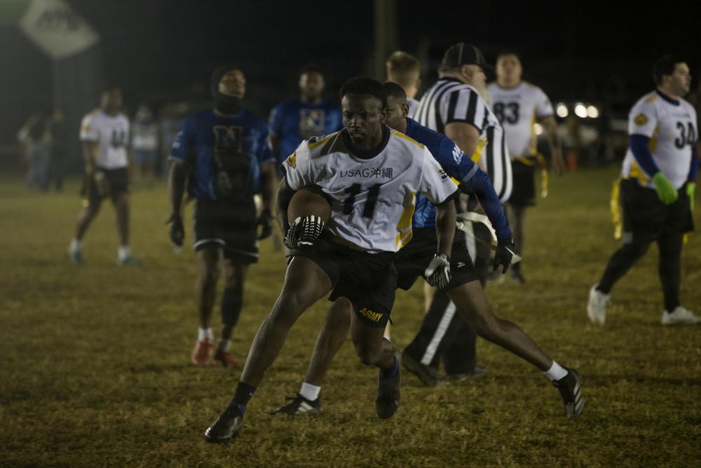 Army-Navy Flag football, Camp Shields, Okinawa, Japan