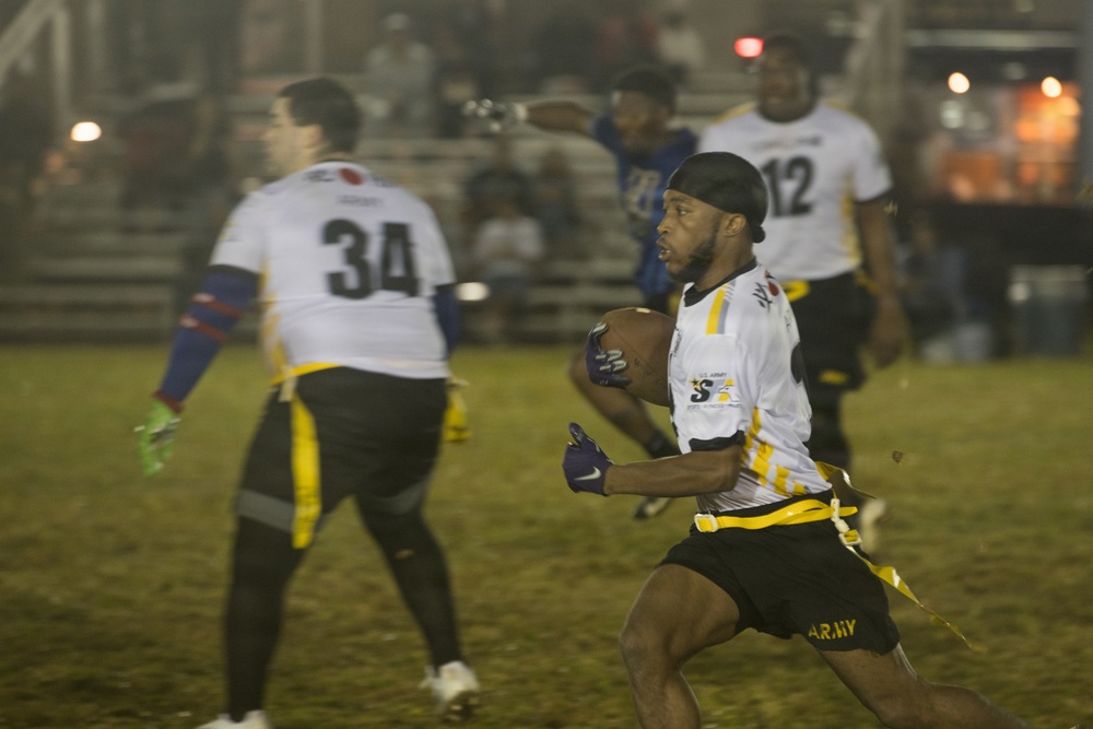 Army-Navy Flag football, Camp Shields, Okinawa, Japan