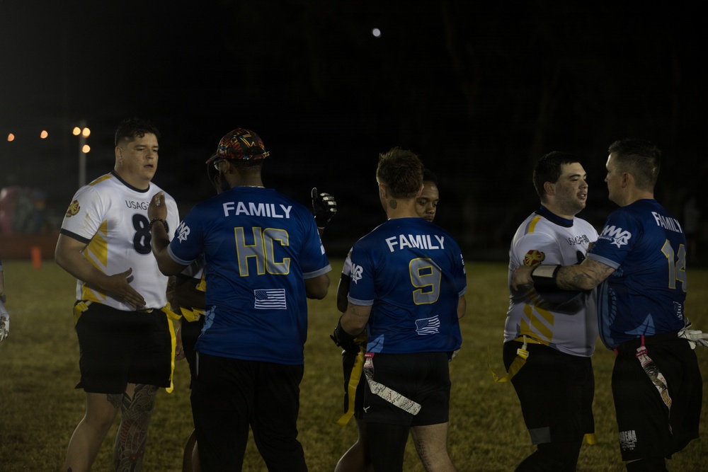 Army-Navy Flag football, Camp Shields, Okinawa, Japan