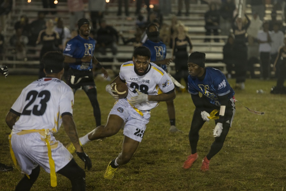 Army-Navy Flag football, Camp Shields, Okinawa, Japan