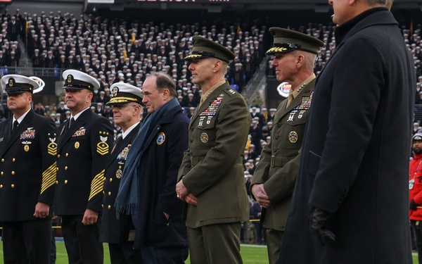 Cpl. Chesty XVI takes on &quot;America's Game&quot;