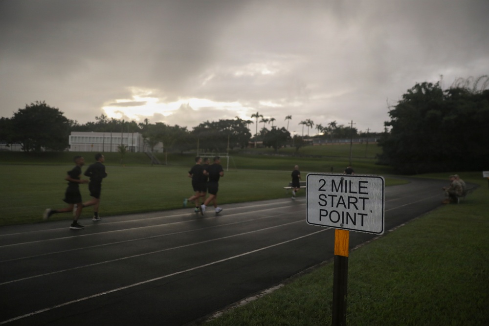 101st Troop Command units conduct Army Fitness Test