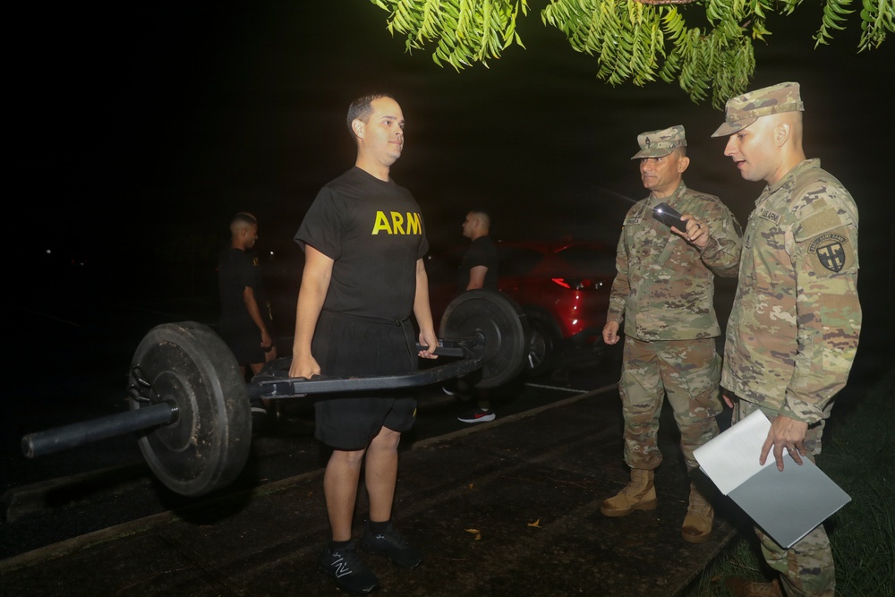 101st Troop Command units conduct Army Fitness Test