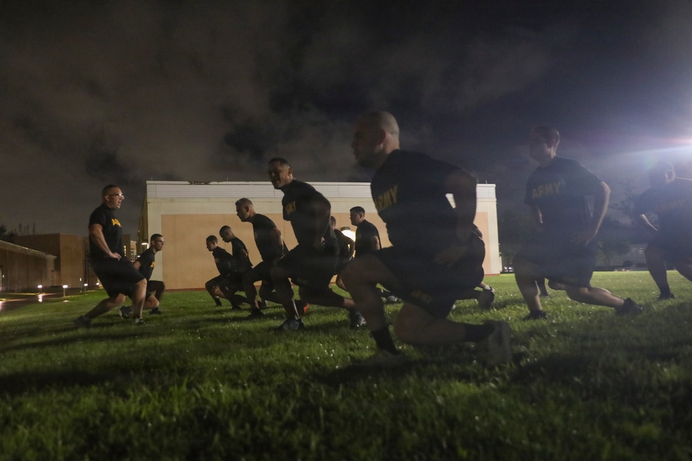 101st Troop Command units conduct Army Fitness Test