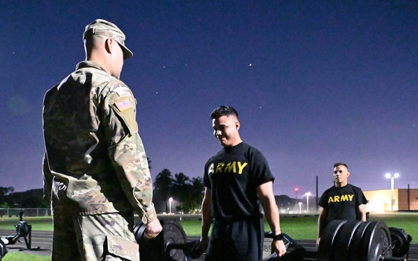 101st Troop Command units conduct Army Fitness Test