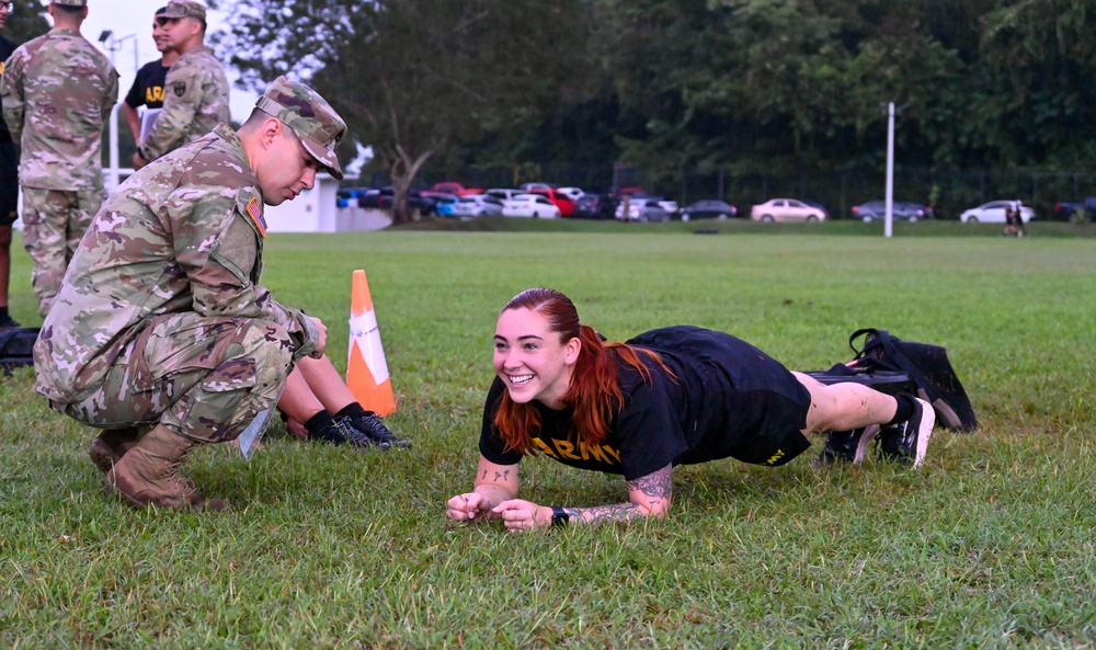 101st Troop Command units conduct Army Fitness Test