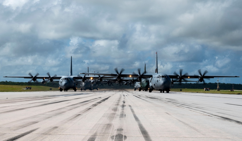374 AEW, partnering nations participate in elephant walk for OCD25