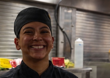 11th MEU Marines, Sailors Prepare Brunch for the Crew Aboard the USS Boxer