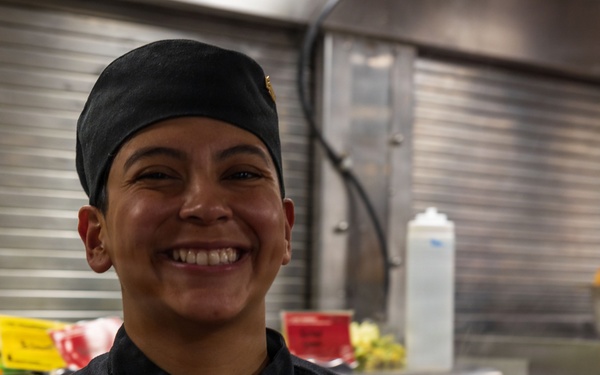 11th MEU Marines, Sailors Prepare Brunch for the Crew Aboard the USS Boxer