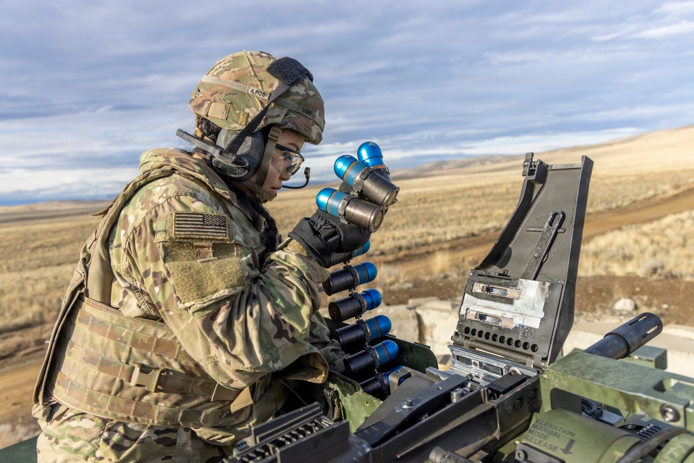 1-2 Stryker Brigade Combat Team Conducts Mark 19 Live Fire Training