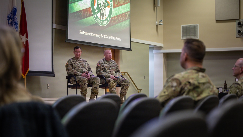 Command Sergeant Major William Adams Retirement Ceremony
