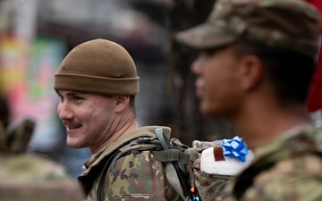 1-38 Field Artillery Regiment delivers Christmas gifts to local childrens home