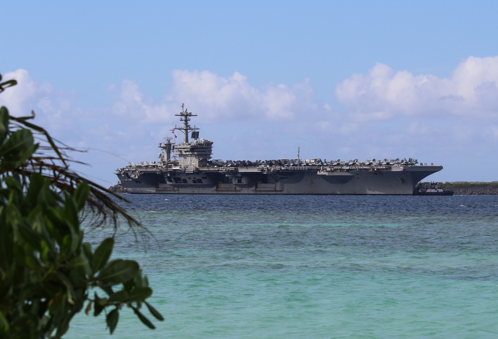 USS Abraham Lincoln (CVN 72) Pulls into Naval Base Guam