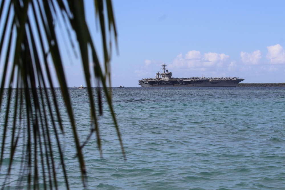 USS Abraham Lincoln (CVN 72) Pulls into Naval Base Guam