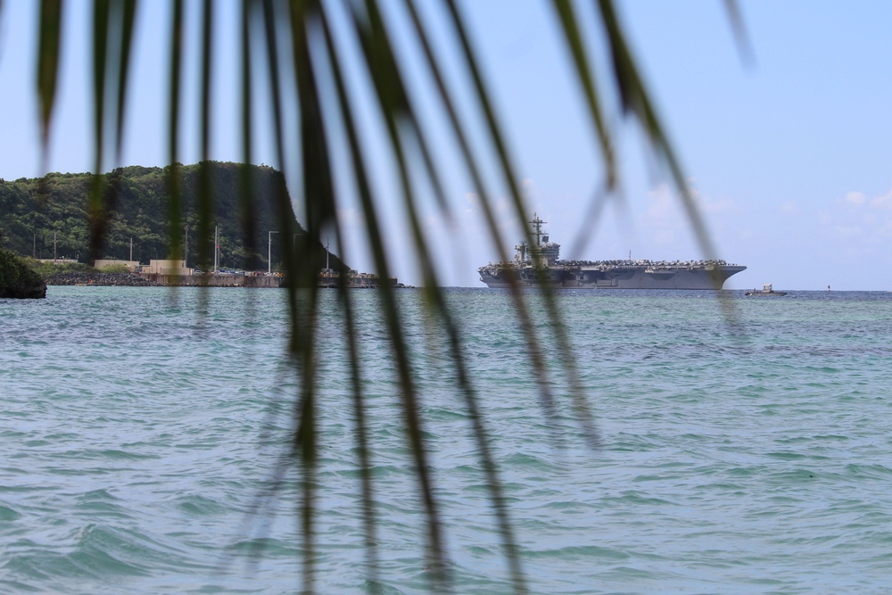 USS Abraham Lincoln (CVN 72) Pulls into Naval Base Guam