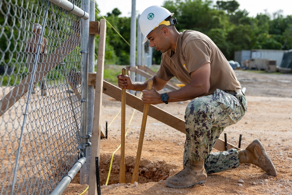 NMCB 133 Continue Construction for New Security Fence and Access Road