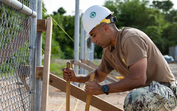 NMCB 133 Continue Construction for New Security Fence and Access Road
