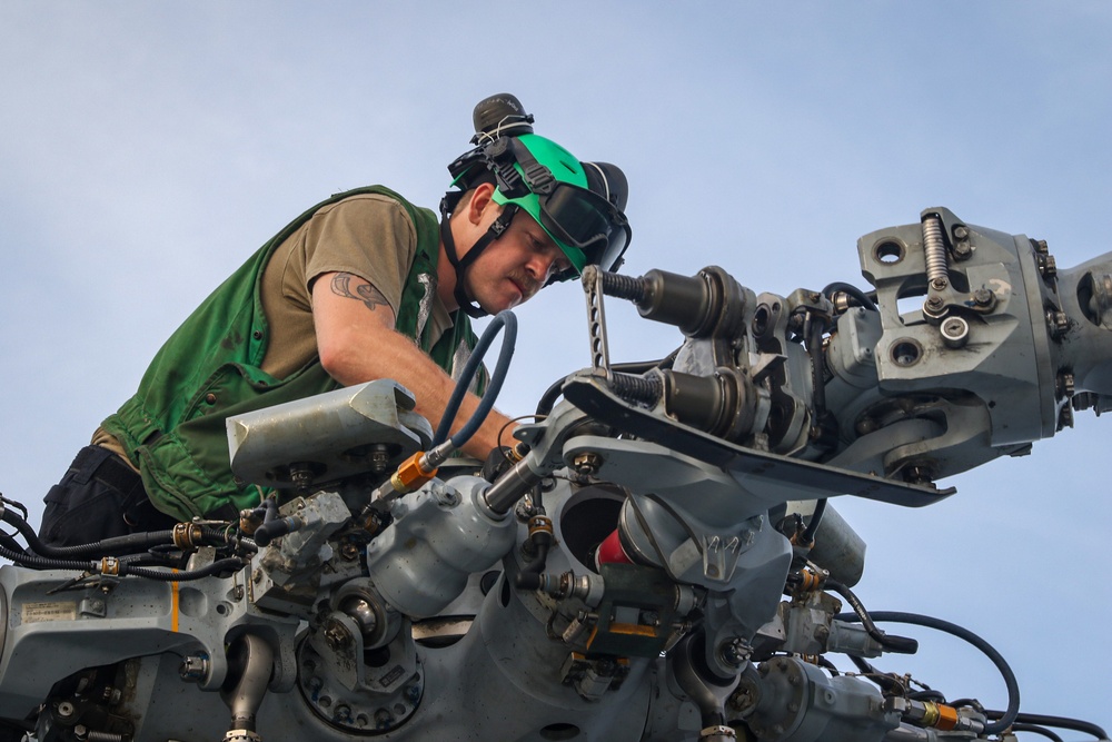 Frank E. Petersen Jr. conducts routine operations